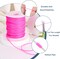 54.68 Yards Hollow Pipe Rubber Cords 2mm Rubber Hollow Tube Cords Tubing Knitting Barber Cord with 1mm Hole for Knitting Projects (Camellia)